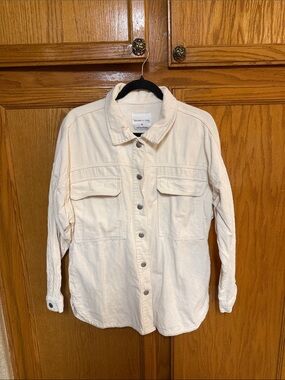 Celebrity Pink Cream Corduroy Shacket